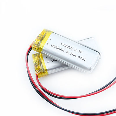 Batería fina flexible de encargo 102050 3.7wh del polímero de litio