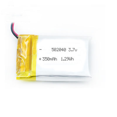 batería 502040 350mah del polímero de Lipo de los aparatos electrodomésticos 8.5g