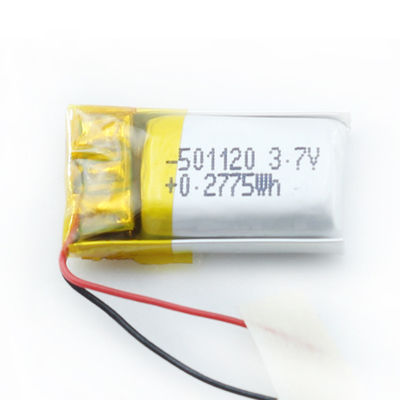 la batería ultra fina de 501120 80mah Lipo modificó alta capacidad para requisitos particulares