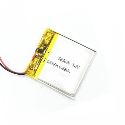 ROHS 180mah 303030 descarga de 3,7 V Li Polymer Battery Low Self con el PCM