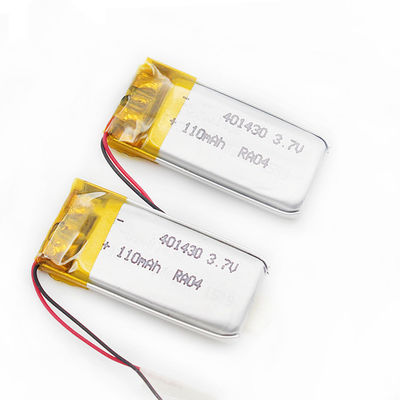 Batería ROHS de ISO9001 401430 3.7V 110mAh Lipo