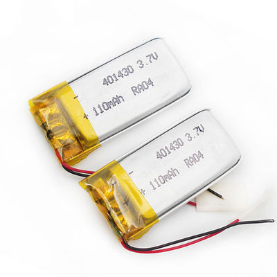 Batería ROHS de ISO9001 401430 3.7V 110mAh Lipo