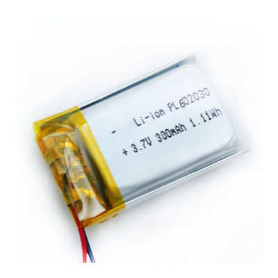 602030 modificados para requisitos particulares Lipo batería 300mah 6.0m m de 3,7 voltios densamente