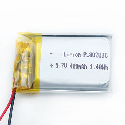 802030 batería recargable de Li Polymer Battery 3.7V 400mAh Lipo del CE del kc
